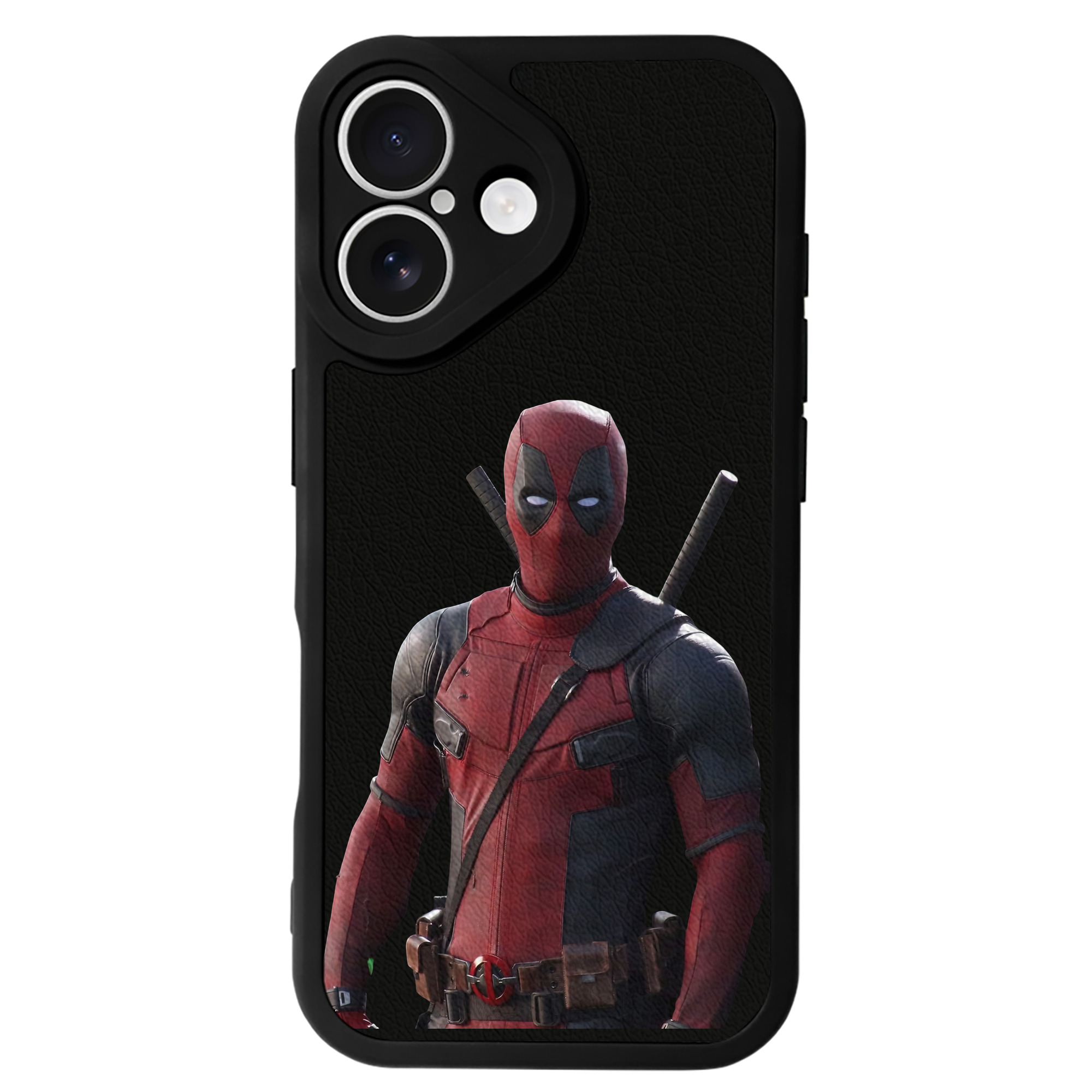 （画像用） Deadpool デッドプール 【iPhone 16シリーズ対応】シリコンスマホケース（レザー調） 材質：シリコン